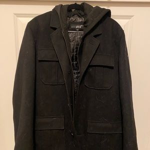 Warm jacket with hood